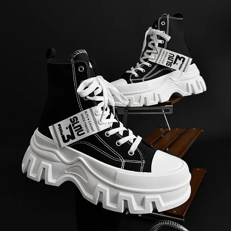 Unisex Casual Canvas Sneakers with Vulcanized Sole