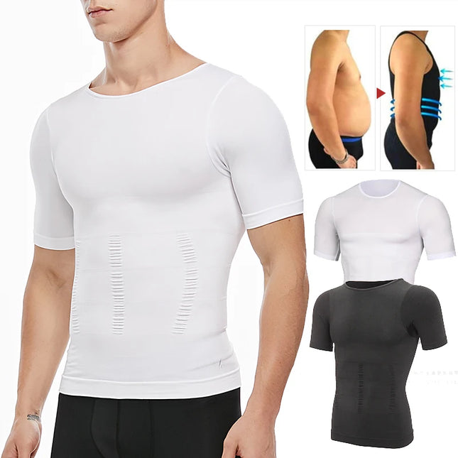 Men's Compression T-Shirt - Slimming Body Shaper for Men, Body Contouring & Support
