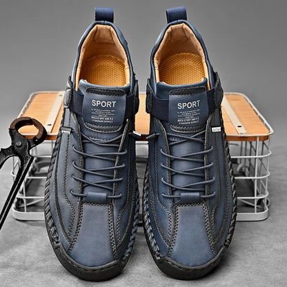 Men's Casual Shoes - Fashionable Solid Faux Leather Footwear