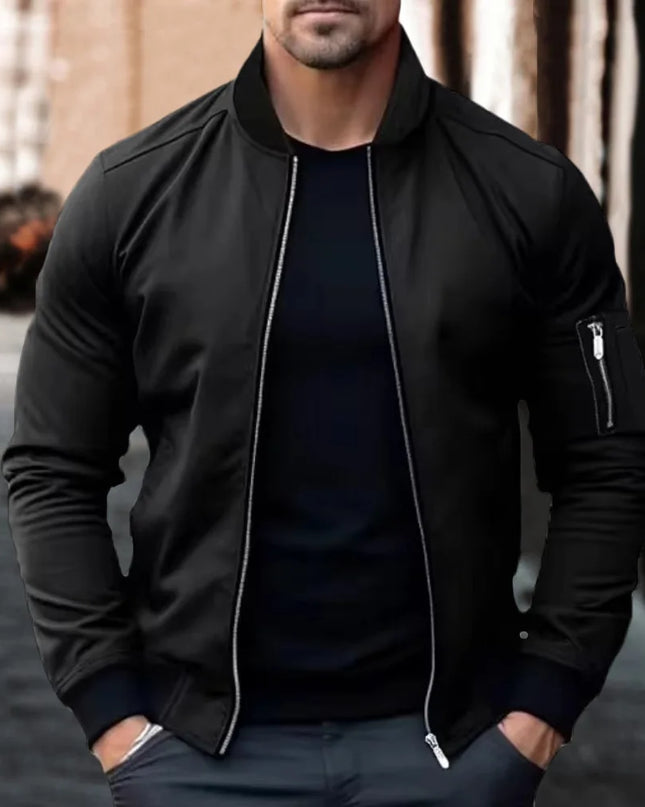 Men's Casual Fit Bomber Jacket - Various Colors