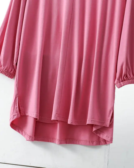 Women's V-Neck Loose Fit Tunic Top