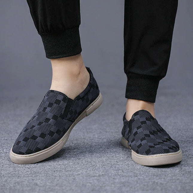 Men's Slip-On Canvas Shoes - Low Profile, Breathable, Lightweight, Casual Style