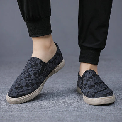 Men's Slip-On Canvas Shoes - Low Profile, Breathable, Lightweight, Casual Style