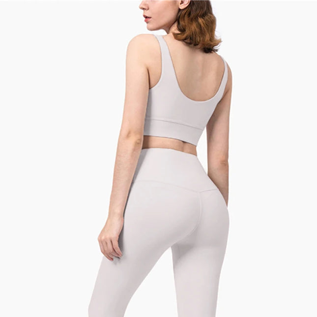 2-Piece Women's Yoga Set: Push-Up Bra and Leggings Combo - Various Colors