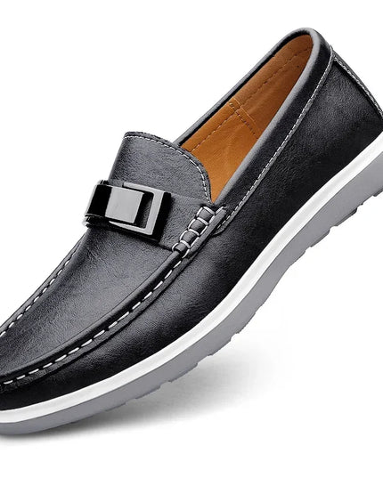 Men's Leather Casual Slip-On Loafers – Stylish and Comfortable Slip On