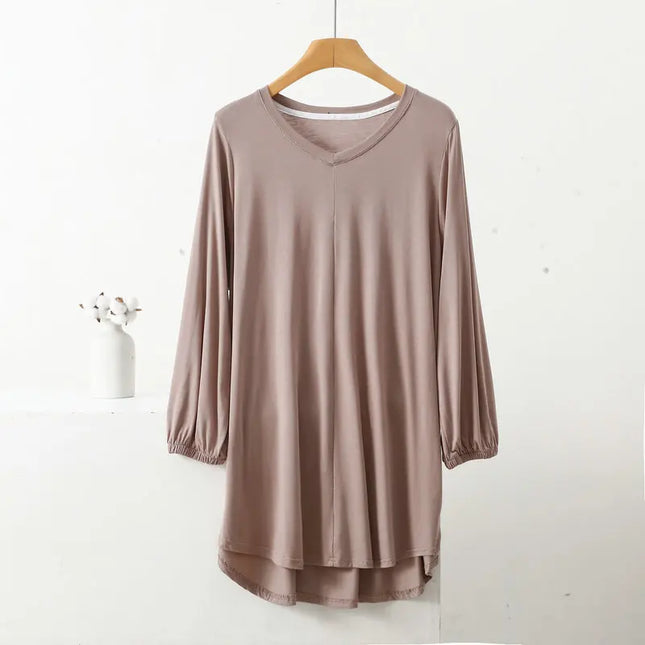 Women's V-Neck Loose Fit Tunic Top
