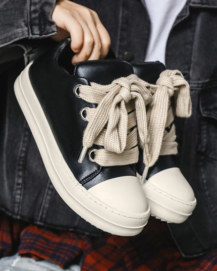Men's Casual Walking Sneakers with Lace-Up Design