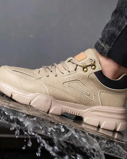 Anti-Puncture Steel Wire Safety Shoes for Men with Rotary Buckle