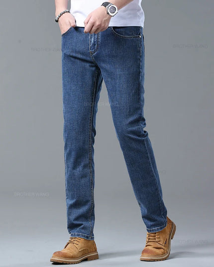 Men's Slim Fit Jeans - Stylish Casual Stretch Denim Pants for Men