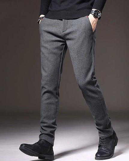 Men's Casual Straight Leg Long Pants - Slim Fit Design