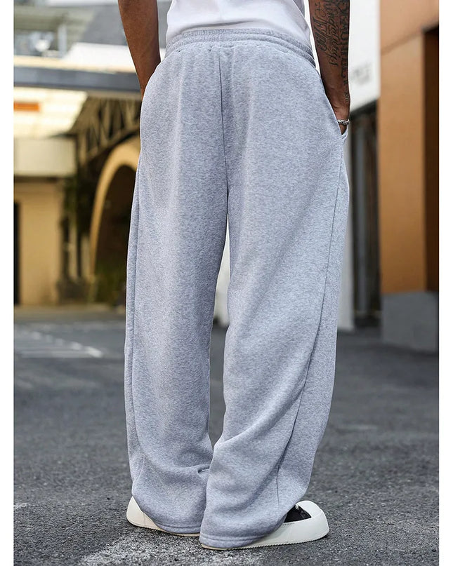 Men's Loose Fit Sweatpants - Drawstring Waist, Elastic Waist