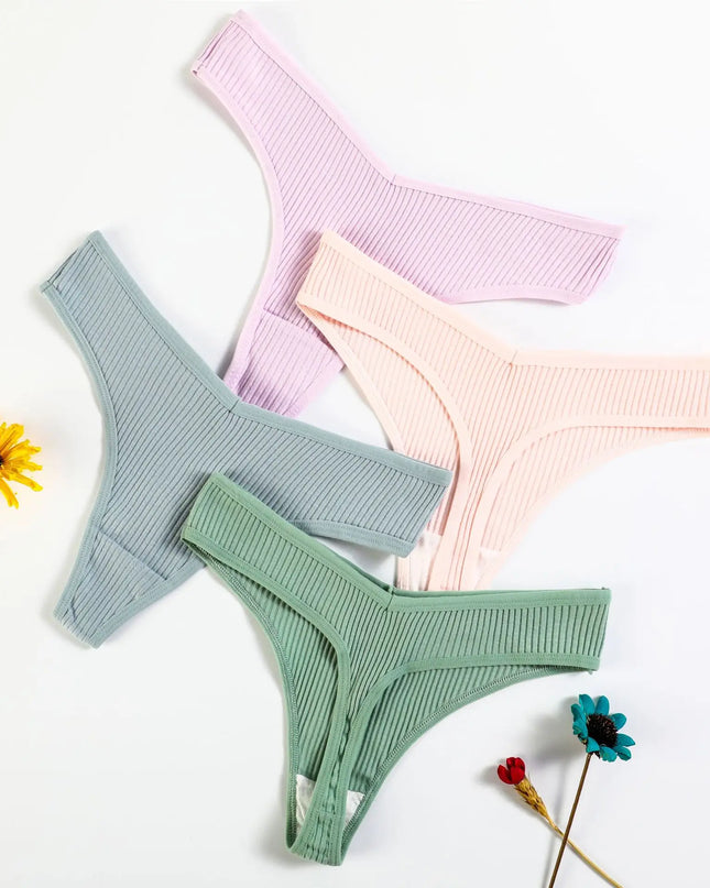 10Pack Women's Cotton Thongs - Comfortable Fit Thong's