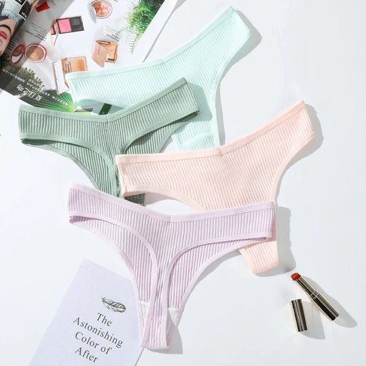 10Pack Women's Cotton Thongs - Comfortable Fit Thong's