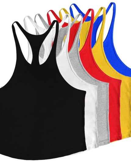 Men's Y-Back Cotton Tank Top – Breathable Activewear Vest