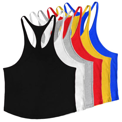 Men's Y-Back Cotton Tank Top – Breathable Activewear Vest