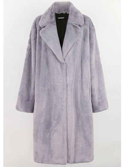 Nerazzurri Women’s Long Faux Fur Coat – Thick, Warm, Soft & Stylish Outerwear