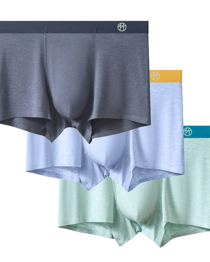 3-Pack Bamboo Fiber Men's Breathable Boxer Briefs – Comfortable, Eco-Friendly Men’s Underwear Set
