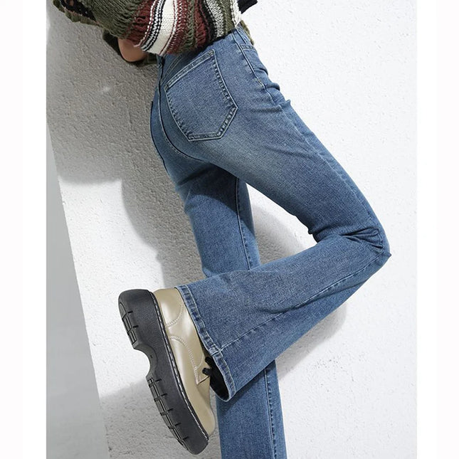 Women's Slim Fit High Waist Flared Jeans
