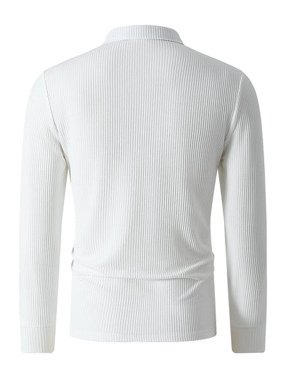 Men's Retro Striped Polo Sweater