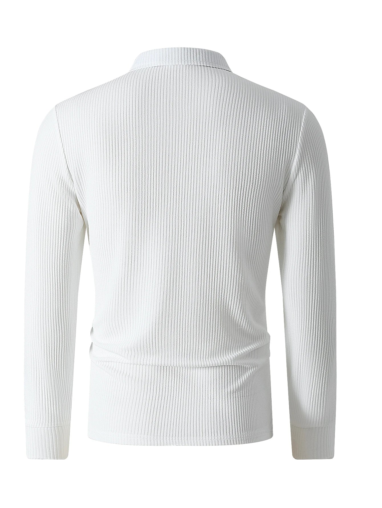 Men's Retro Striped Polo Sweater