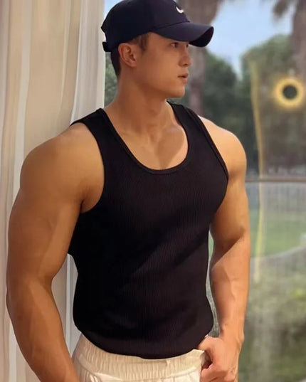 Men's Cotton Breathable Ribbed Vest
