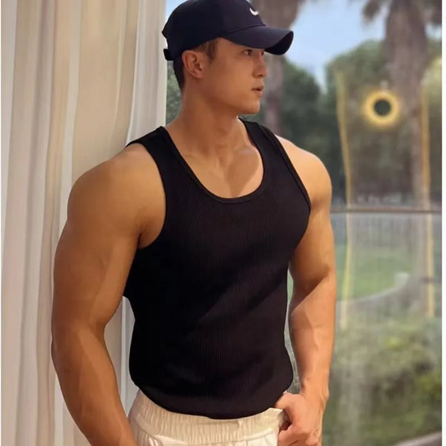Men's Cotton Breathable Ribbed Vest