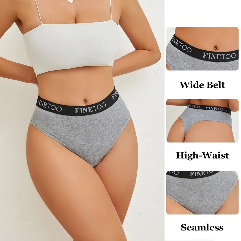 5-Pack Women’s High-Waist Seamless Cotton Thongs – Comfortable, Elastic, and Durable Underwear for Women