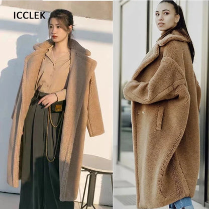 Women's Casual Loose Fit Faux Fur Coat – Thick, Warm, and Luxuriously Cozy Jacket