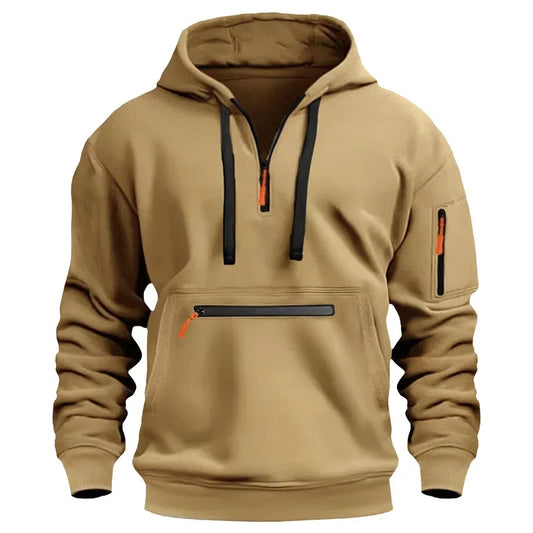Men's Loose Fit Casual Hooded Sweater