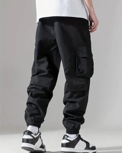 Men's Casual Loose Fit Cargo Sweatpants with Drawstring