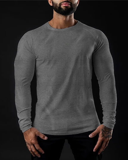 Men's Compression Cotton Long Sleeve Sports Sweater