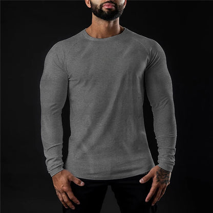 Men's Compression Cotton Long Sleeve Sports Sweater