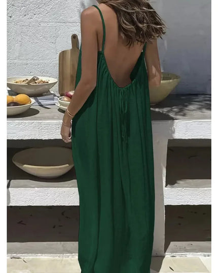 Women's Strapless Backless Long Loose Fit Maxi Dress