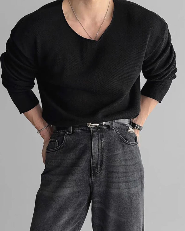 Men's Lightweight Casual Long-Sleeve Sweater