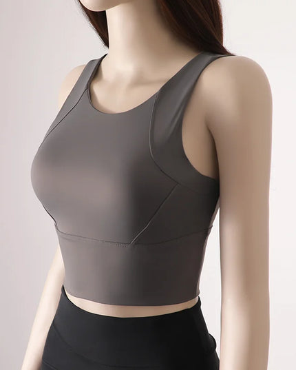 Women’s Sports Activewear Vest with Fixed Chest Pad