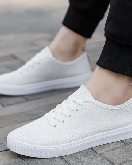 Breathable Mesh Canvas Men’s Lightweight Walking Flats