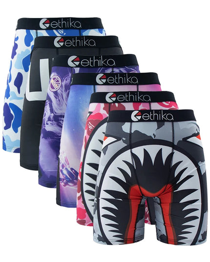 ETHIKA 6-Pack Men’s Breathable Boxer Briefs