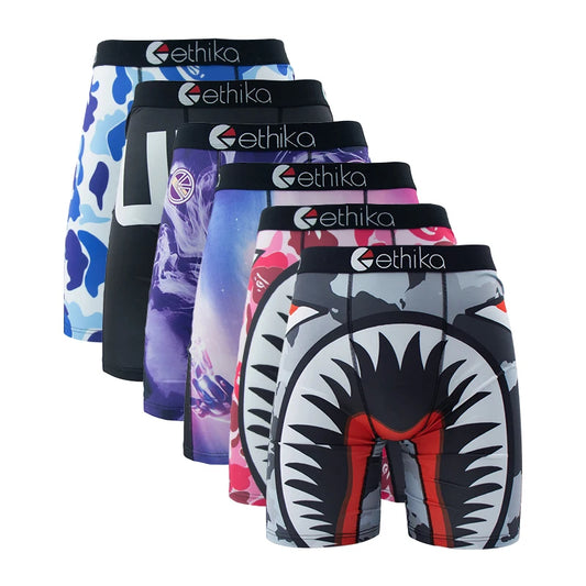 ETHIKA 6-Pack Men’s Breathable Boxer Briefs