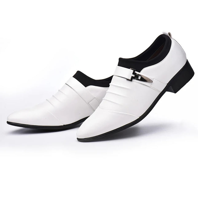 Classic Men’s Slip-On Dress Shoes in PU Leather