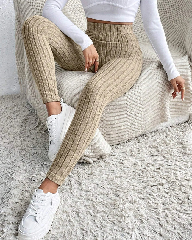 Women's High-Waist Ribbed Leggings