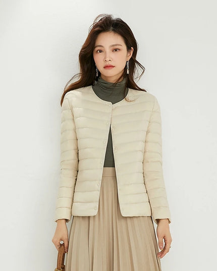 Women's Duck Down Puffer Jacket - Warm Liner Winter Coat for Women