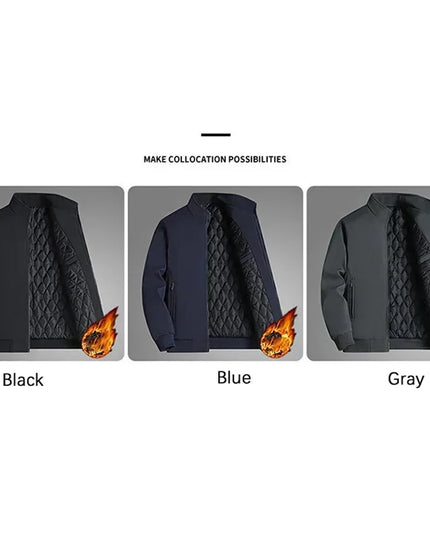 Men's Thick Stand Collar Waterproof Winter Jacket