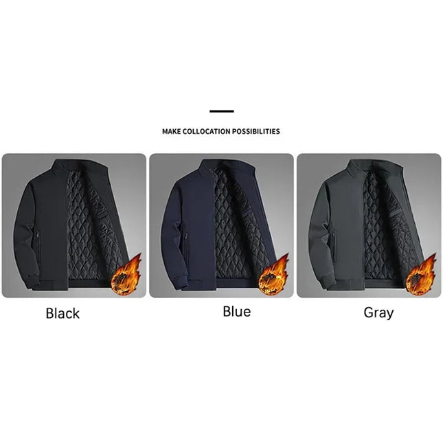 Men's Thick Stand Collar Waterproof Winter Jacket