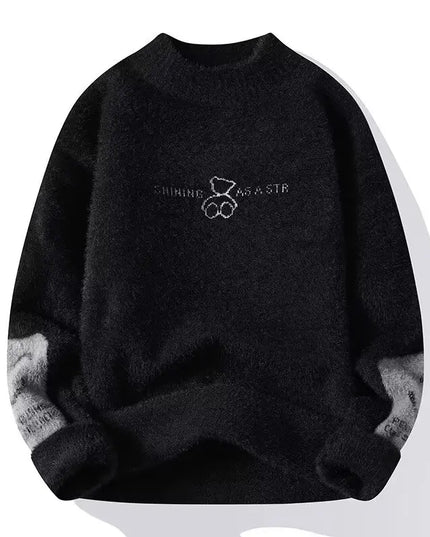 Men's O-Neck Knitted Sweater - Classic Men's Pullover for Casual & Formal Wear