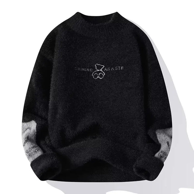 Men's O-Neck Knitted Sweater - Classic Men's Pullover for Casual & Formal Wear
