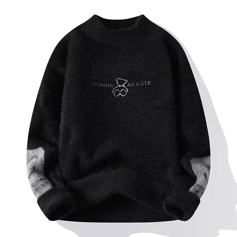 Men's O-Neck Knitted Sweater - Classic Men's Pullover for Casual & Formal Wear