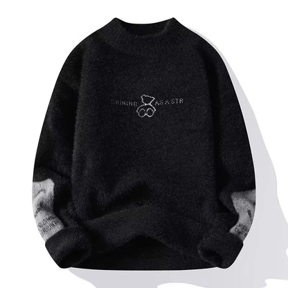 Men's O-Neck Knitted Sweater - Classic Men's Pullover for Casual & Formal Wear