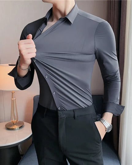 Men's Breathable Stretch Long Sleeve Shirt
