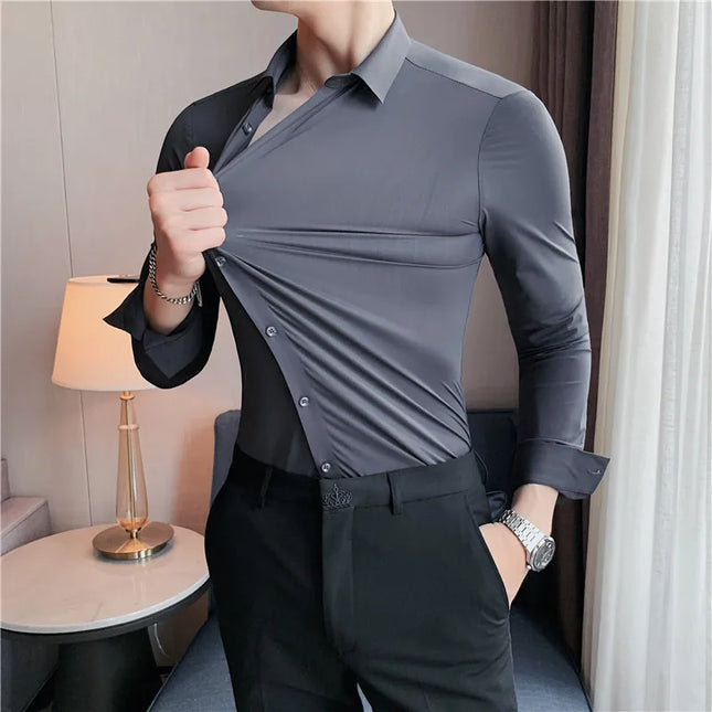 Men's Breathable Stretch Long Sleeve Shirt