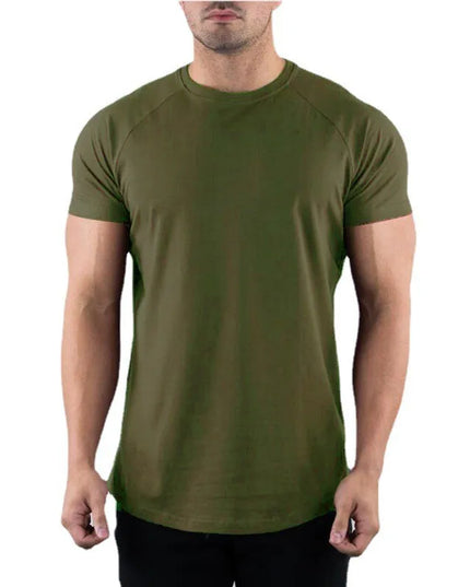 Men's Slim Fit Cotton Short Sleeve T-Shirt - Various Colors